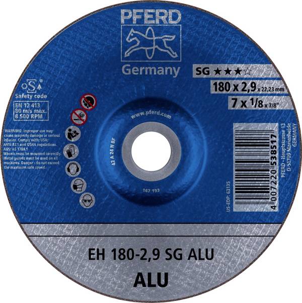 PFERD TOOLS EH 180-2,9 SG ALU 61323323 rezna ploča s glavom 180 mm 25 St. aluminij, obojeni metali