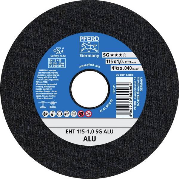 PFERD TOOLS EHT 115-1,0 SG ALU 61340415 rezna ploča ravna 115 mm 25 St. aluminij, obojeni metali