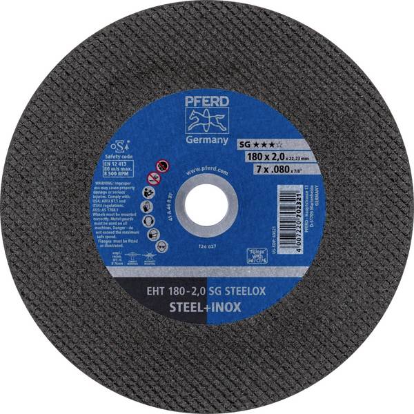 PFERD TOOLS EHT 180-2,0 SG STEELOX 69901412 rezna ploča ravna 180 mm 25 St. nehrđajući čelik, čelik