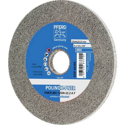 Brusidbeni disk s natpisom 'POLINOX-PNER', maks. broj okretaja 6.100, web adresa i specifikacije poput dimenzija i materijala.