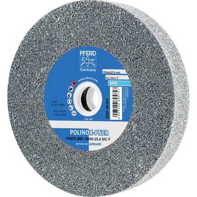 Brusna ploča marke PFERD, model POLINOX-PNER, 150x25,4 mm, pogodan za vrtnju do 5100 okretaja/min, srednje zrnatosti.
