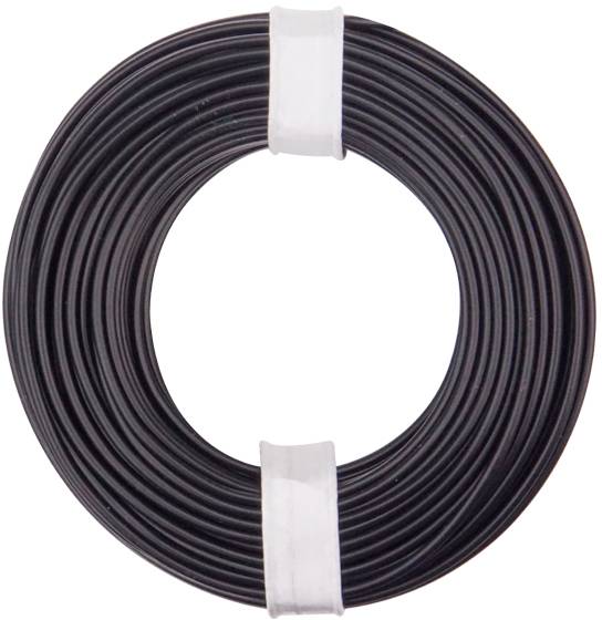 Donau Elektronik 125-011 Draad 1 x 0.25 mm² Zwart 10 m