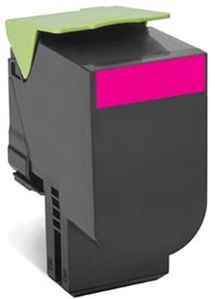 Crna toner patrona s zelenom trakom na vrhu.