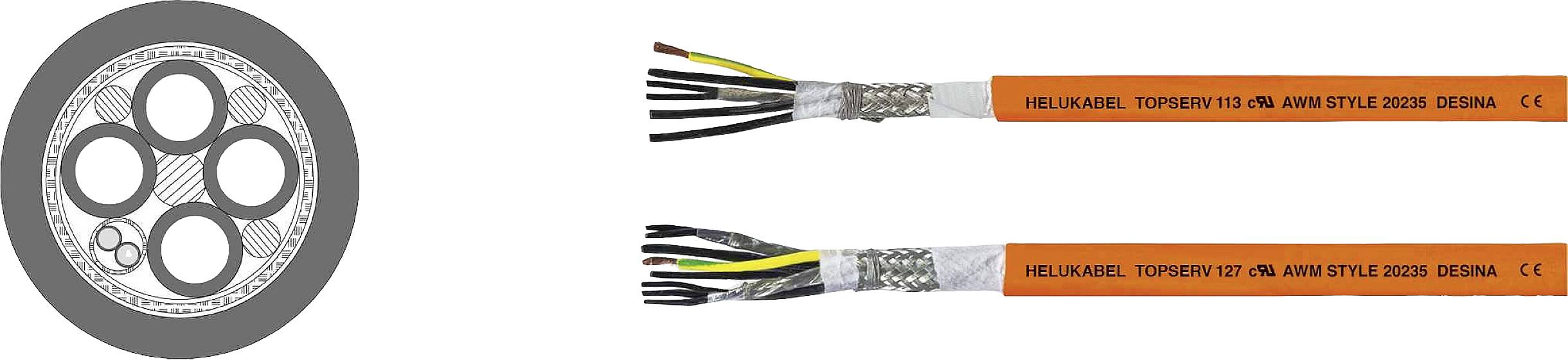 HELU TOPSERV® 112 Servokabel 4 G 2.5 mm² + 2 x 1.5 mm² Oranje 707281 500 m