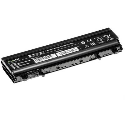 Crni laptop baterijski sklop s naljepnicama i simbolima, prikazuje informacije o punjenju i recikliranju.