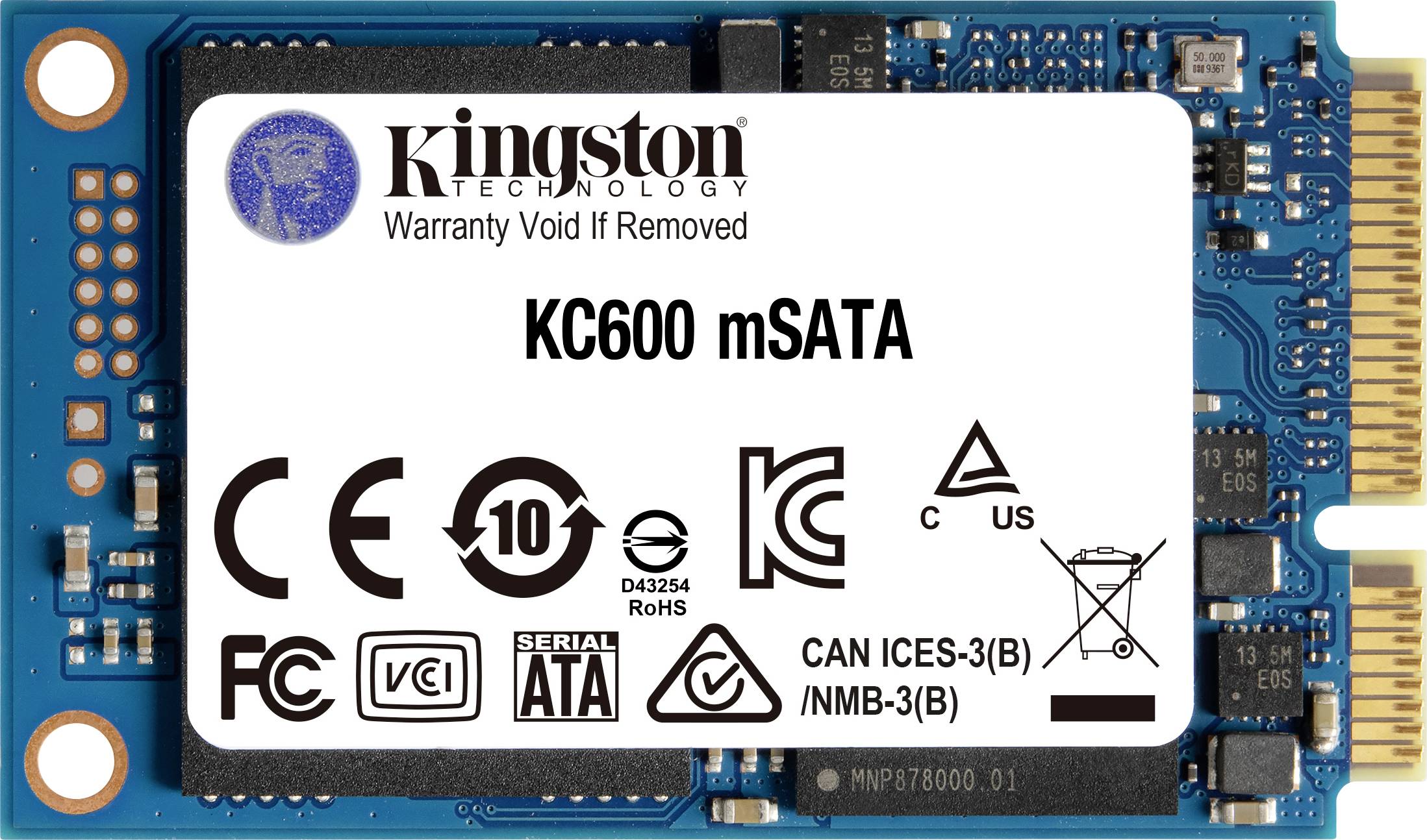 Kingston KC600 512 GB SSD mSATA interne M.2 SATA au détail SKC600MS/512G
