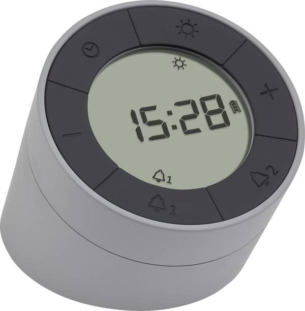 TFA Dostmann  60.2029.10  kvarčni  budilica  siva, antracitna boja  Vrijeme alarma 2
