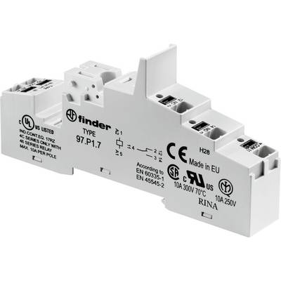 Električki releji modul marke Finder, tip 97.P1.7, s različitim certifikacijama i specifikacijama na površini.