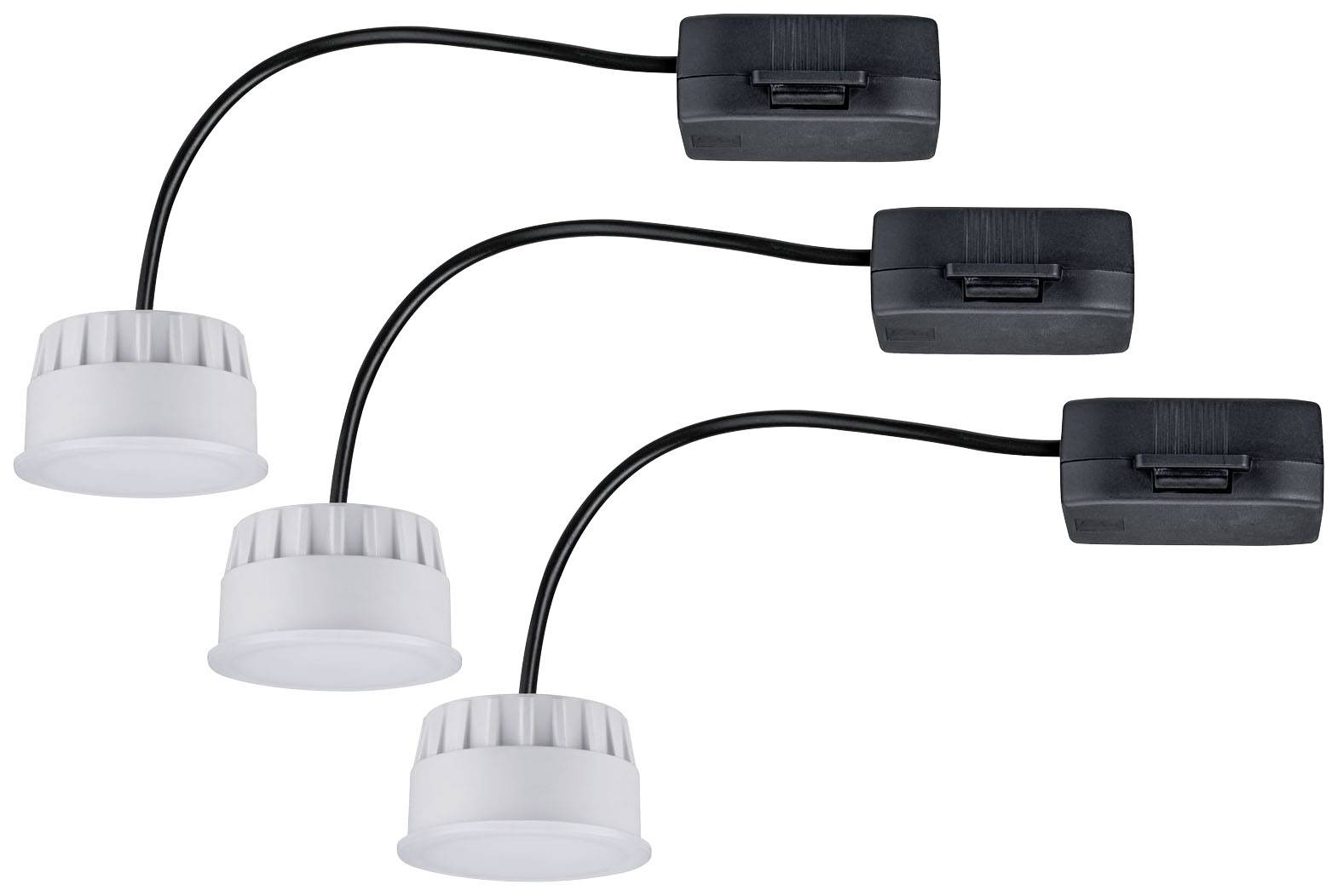 Tri bijele čitaće lampe s fleksibilnom rukom i crnom bazom, postavljene jedna do druge i usmjerene prema dolje.