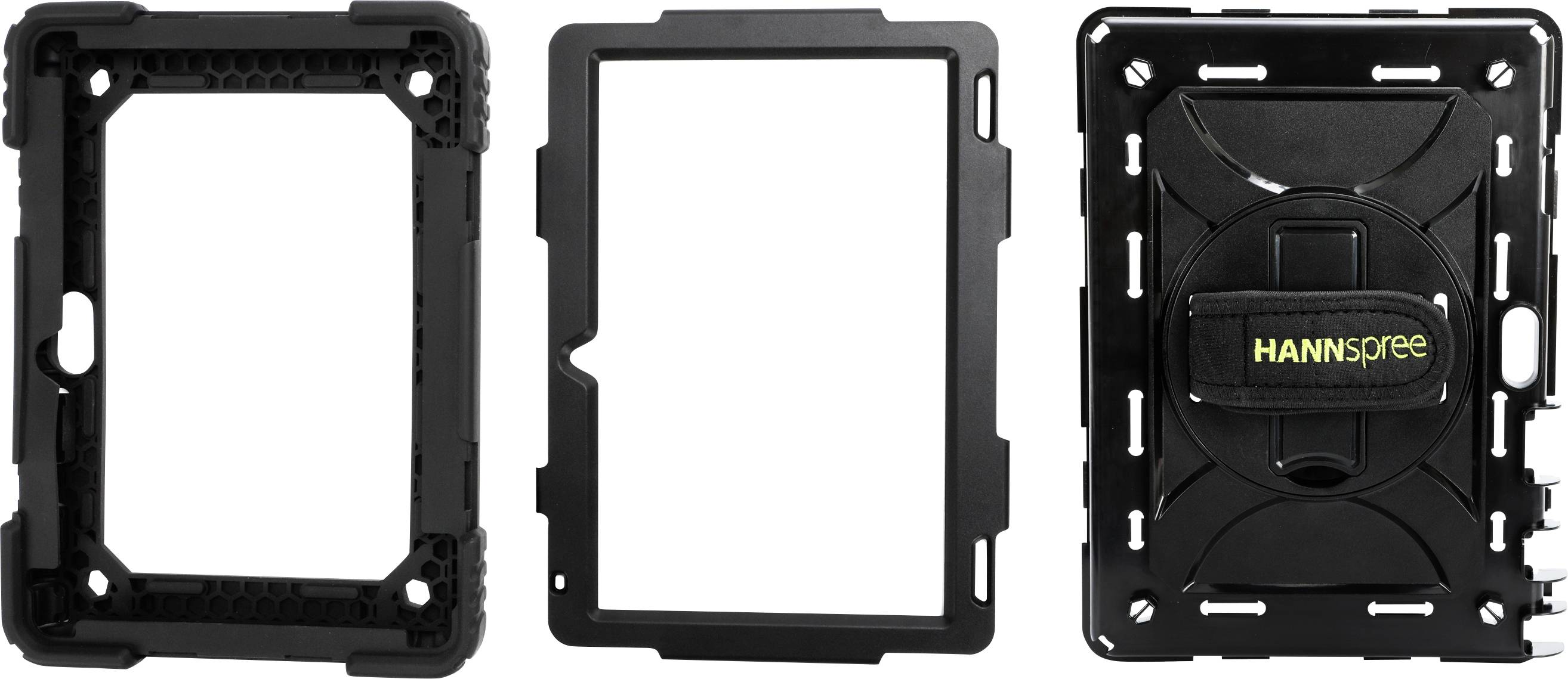 Futrola za tablet s čvrstim dizajnom i trakom za pojas, sastoji se od tri odvojene komponente, pogodna za različite modele tableta.
