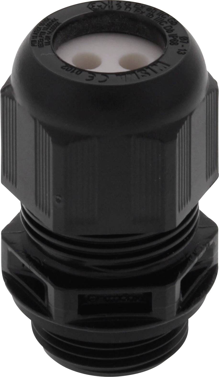 Wiska 10110791 Wartel Slagvast, Met trekontlasting, Met dichting M20 Polyamide Zwart (RAL 9005) 50 stuk(s)