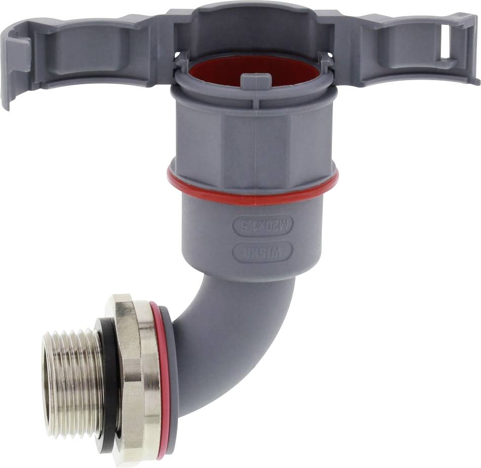 Wiska 10106999 EMBF90-10-12-BG Schroefbevestiging Grijs M12 x 1.5 90° 50 stuk(s)