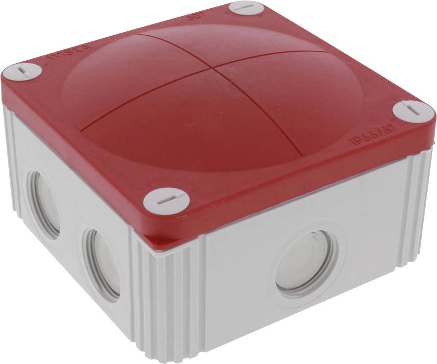 Wiska 10102628 razvodna kutija (D x Š x V) 110 x 110 x 66 mm crvena IP66/IP67 3 St.
