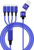Smrter USB kabel za punjenje USB-A utikač, USB-C® utikač, USB-C® utikač, Apple Lightning utikač, USB-Micro-B utikač 1.20 m mornarsko-plava SMRTER_ELITE_C_NB