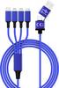 Smrter USB kabel za punjenje USB-A utikač, USB-C® utikač, Apple Lightning utikač, Apple Lightning utikač, USB-Micro-B utikač 1.20 m mornarsko-plava SMRTER_ELITE_L_NB