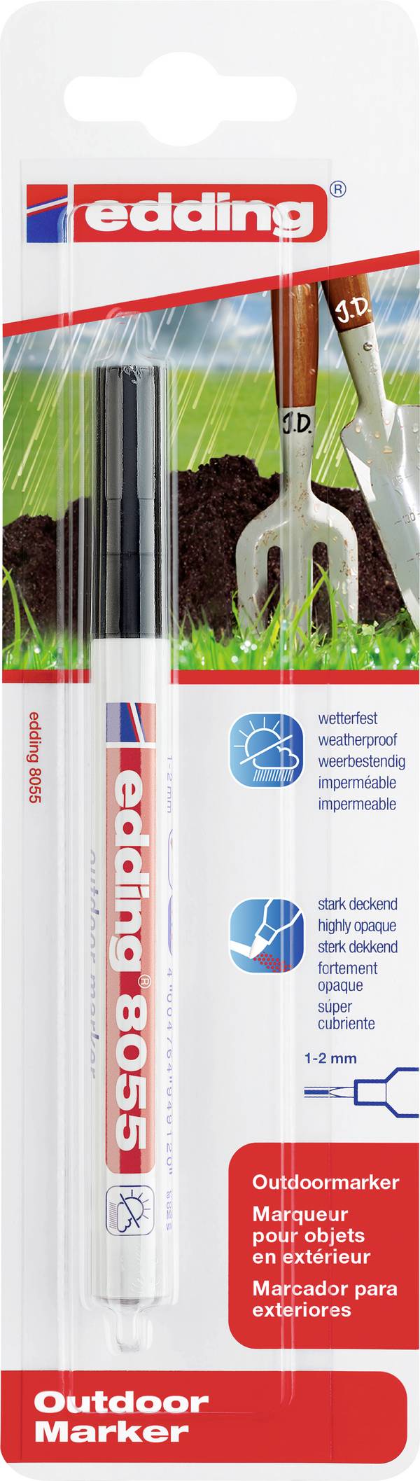 Edding 8055 4-8055-1-1001 Outdoor marker crna 1 mm, 2 mm