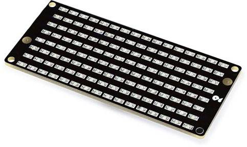 Pravokutni elektronički modul crne boje s mnogo malenih, jednolično raspoređenih LED žarulja.