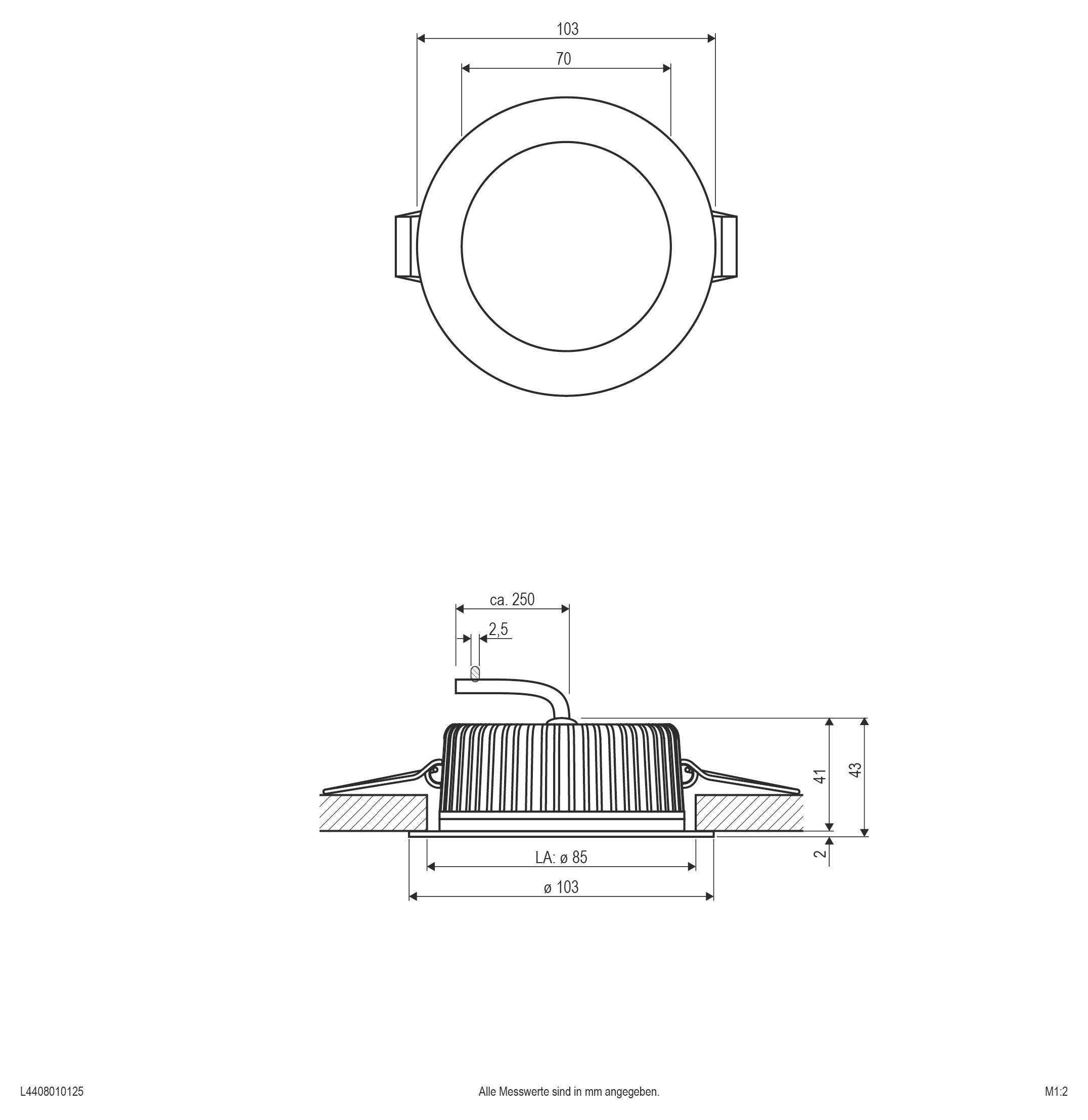 EVN L4408010125 L4408010125 LED ugradna svjetiljka LED LED fiksno ugrađena 8 W bijela-2