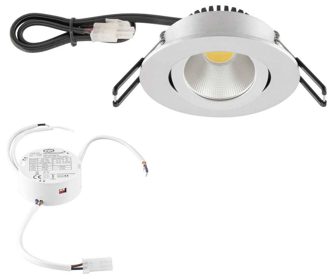 EVN PC20D61502 PC20D61502 LED ugradna svjetiljka LED LED fiksno ugrađena 6 W krom boja-1