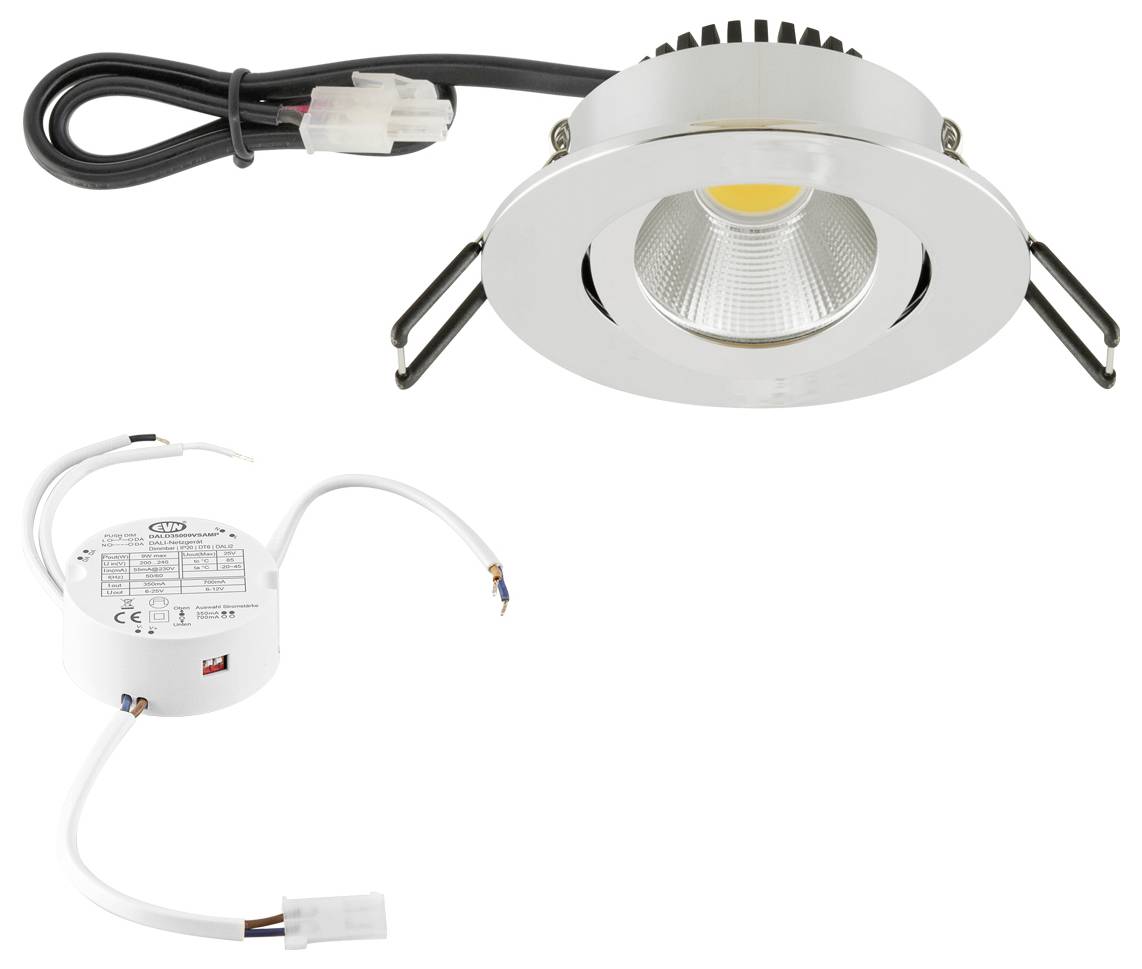 EVN PC20D91102 PC20D91102 LED ugradna svjetiljka LED LED fiksno ugrađena 8.4 W krom boja-1