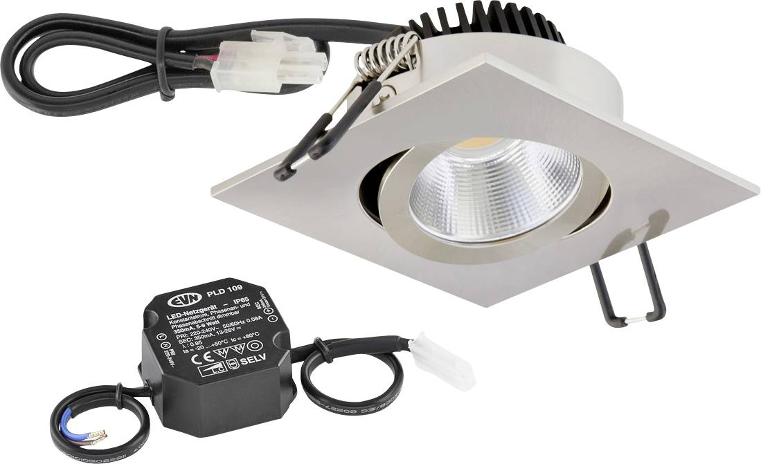 EVN PC24N61302 PC24N61302 LED-inbouwlamp LED LED vast ingebouwd 6 W RVS