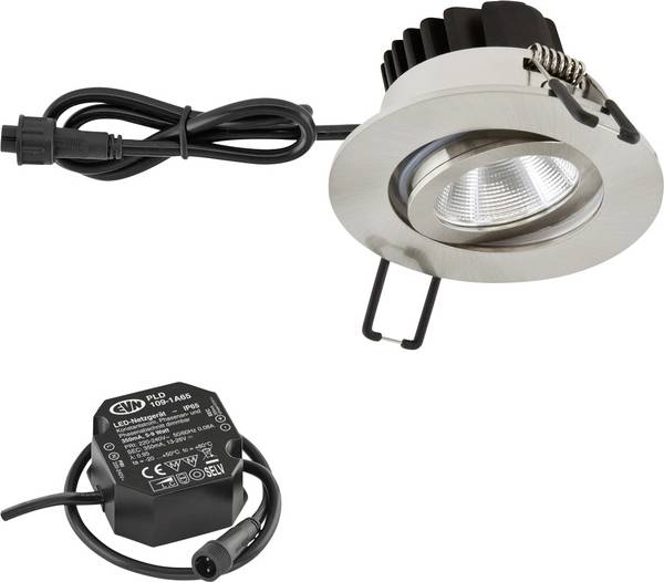 EVN PC650N61302 PC650N61302 LED ugradna svjetiljka   LED LED fiksno ugrađena 6 W plemeniti čelik