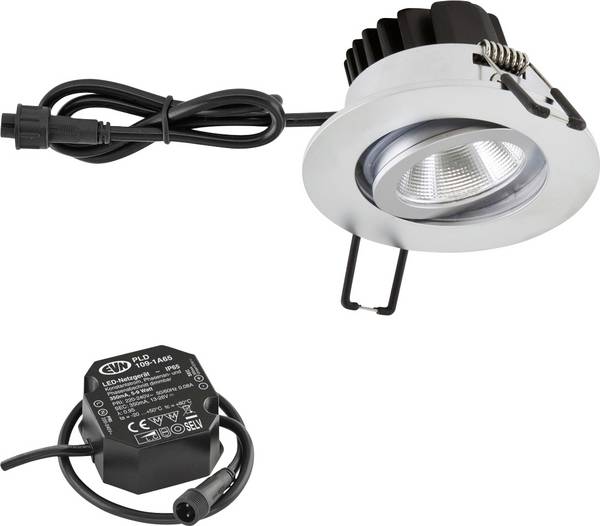 EVN PC650N61540 PC650N61540 LED ugradna svjetiljka   LED LED fiksno ugrađena 6 W krom boja