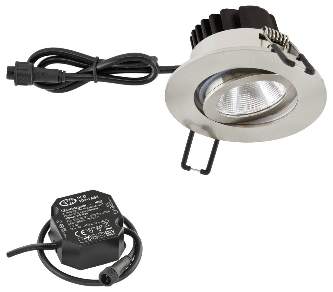 EVN PC650N91340 PC650N91340 LED ugradna svjetiljka LED LED fiksno ugrađena 8.4 W plemeniti čelik-1