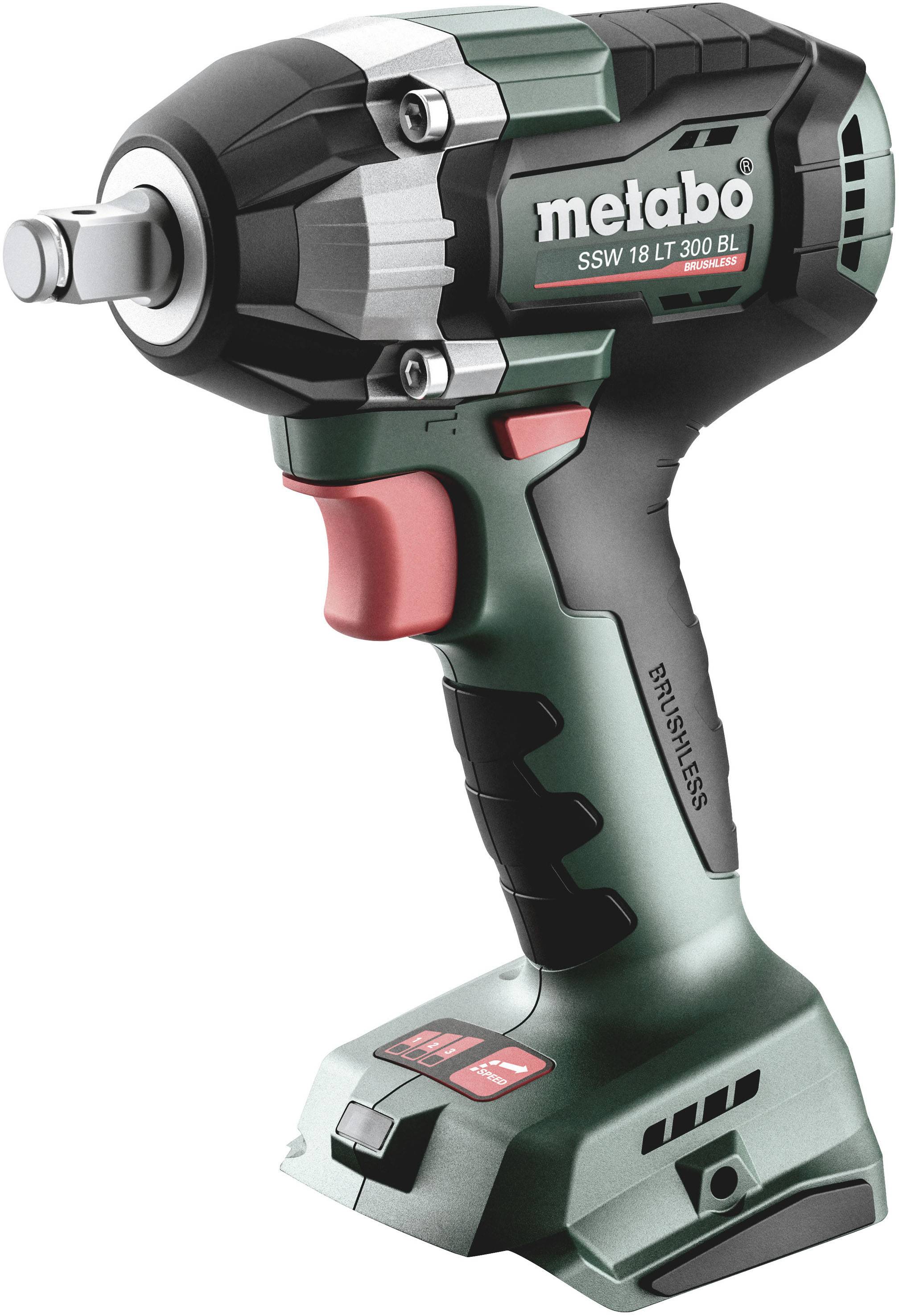 Metabo SSW 18 LT 300 BL 602398850 Slagskruvdragare batteri 300 Nm 18 V Antal batterier som ing&aring;r 0 exkl. batteri/laddare