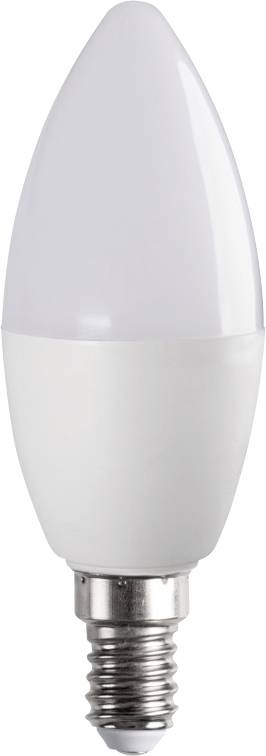 Bijela LED žarulja sa E14 navojem, pogodna za luster i dekorativna osvjetljenja. Energetski učinkovita i modernog izgleda.
