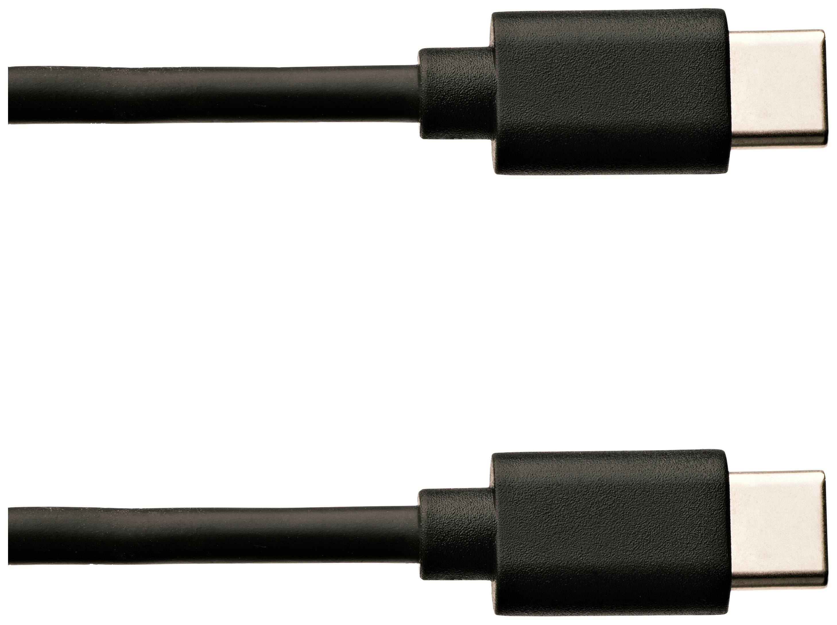 Dva USB-C kabela jedan do drugoga s crnim priključcima, idealna za prijenos podataka i punjenje uređaja.