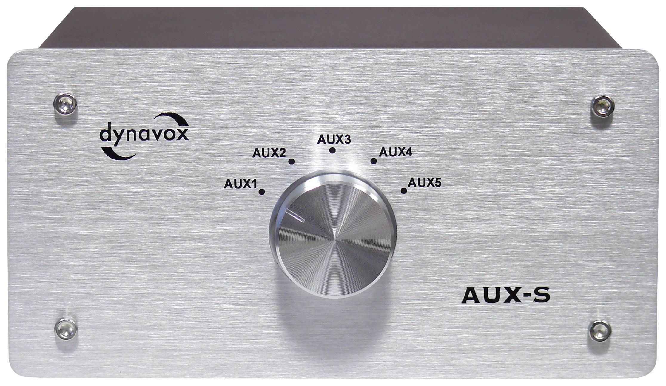 Dynavox AUX-S Cinch-audio-switch Met metalen behuizing Zilver