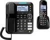 Amplicomms BigTel 1580 Combo EU telefon s kabelom za seniore govor slobodnih ruku, za kompatibilna slušna pomagala, ponovno biranje, responder LED zaslon crna