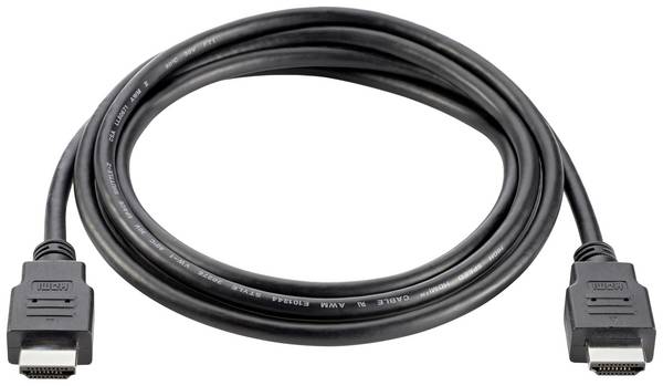 HP HDMI priključni kabel HDMI A utikač, HDMI A utikač 1.80 m crna T6F94AA  HDMI kabel