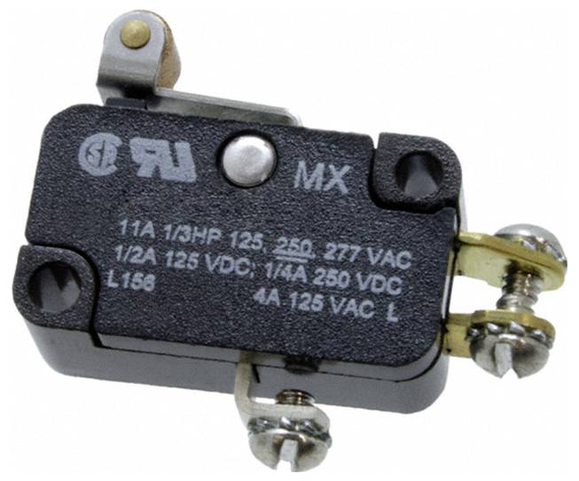 HONEYWELL V3L-2228 Microschakelaar SNAP ACTION; 10A/250VAC; met hefboom (met rol) - 1 stuk