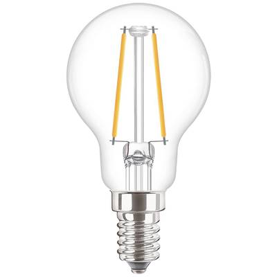 LED žarulja s E14 navojem, prozirnog stakla i vidljivih niti. Pogodan za energetski učinkovito osvjetljenje.