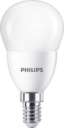 Bijela LED žarulja marke Philips s E14 podnožjem, pogodna za uštedne žarulje u kućanstvima i uredima.