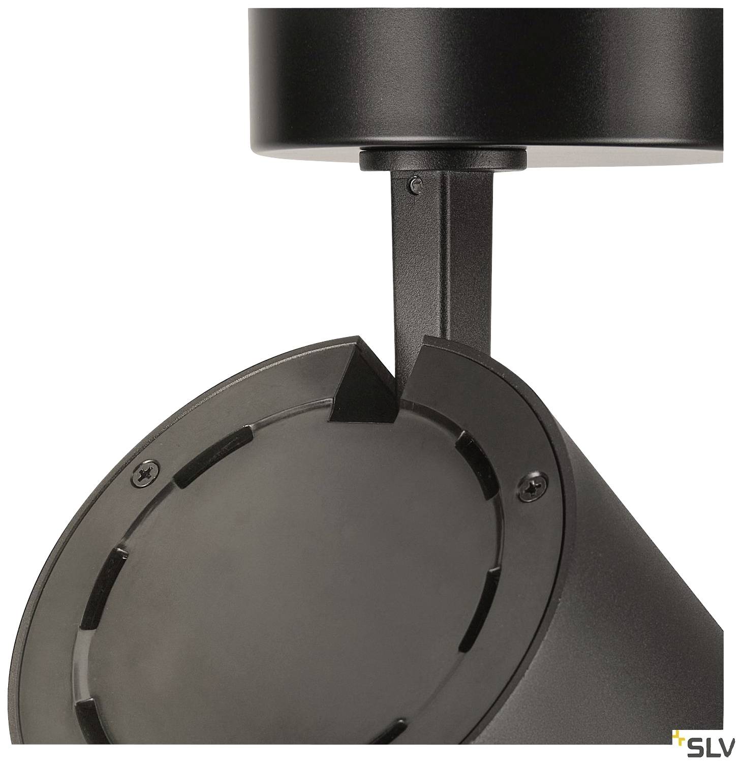 Crna stropna svjetiljka sa okruglom, podesivom spot glavom. Idealna za ciljano osvjetljenje u unutarnjim prostorima.