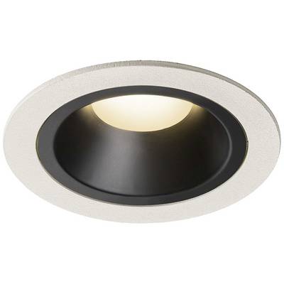 Okrugla stropna lampa s crnim unutarnjim okvirom i difuznim izvorom svjetlosti u sredini.