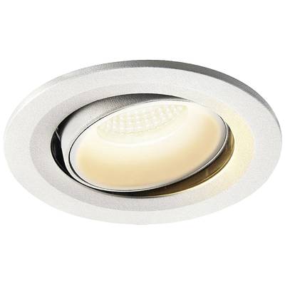 Ugradni spotlight s bijelim okvirom i toplobijelom LED lampom, pogodan za ugradnju na strop.