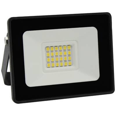 Crni LED reflektor pravokutnog okvira s žutim LED svjetlima u sredini, pogodan za vanjsku rasvjetu.