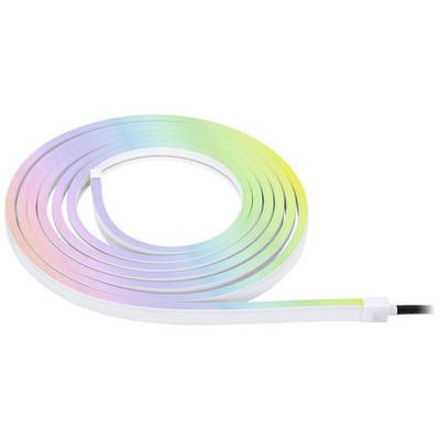Fleksibilna LED traka koja svijetli u različitim pastelnim bojama, složena u kružni raspored.