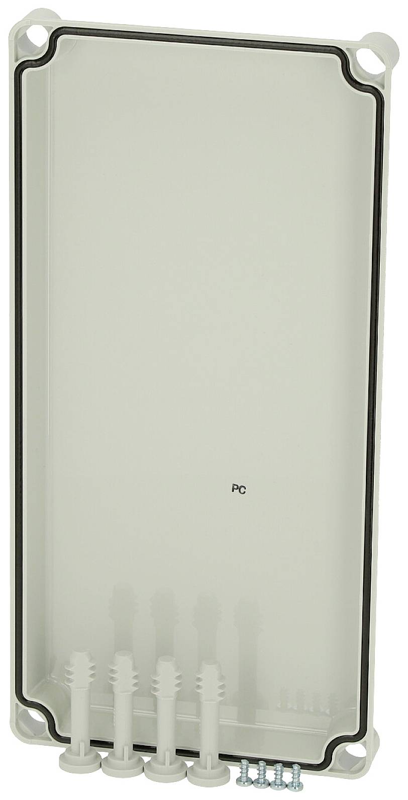 Fibox Cover, PC Grey 3730145 Universele behuizing 380 x 190 x 30 Polycarbonaat Grijs-wit (RAL 7035) 1 stuk(s)