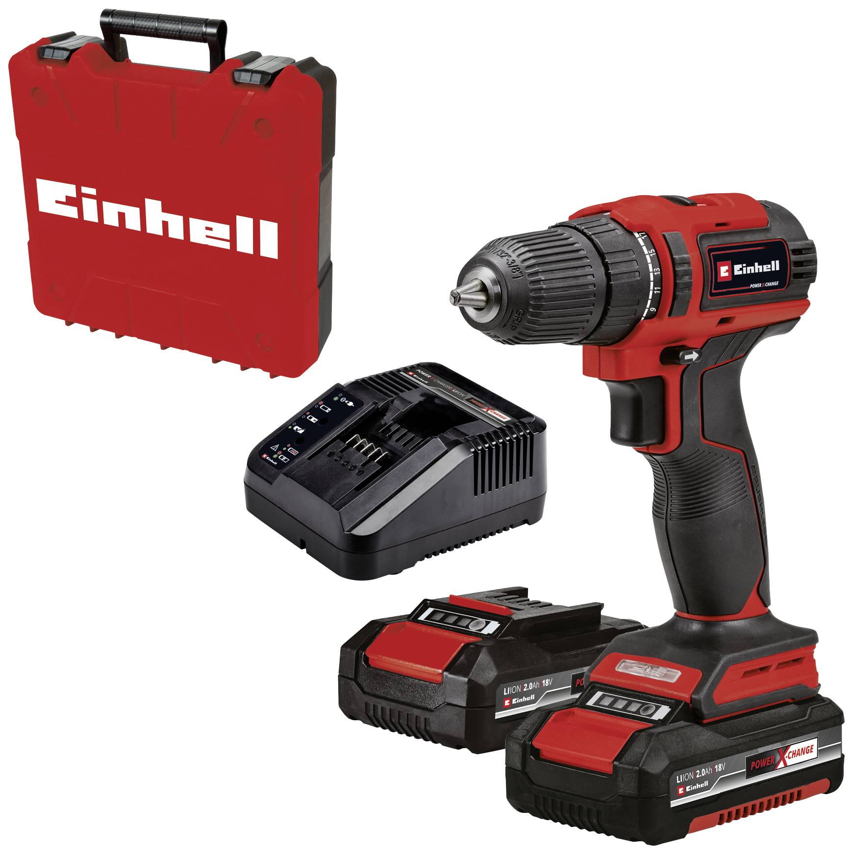 Einhell TE-CD 18/40 Li BL (2x2,0Ah) Power X-Change 4513995 Borrskruvdragare batteri 18 V 2 Ah Li-Ion inkl. laddare, inkl. 2x batterier