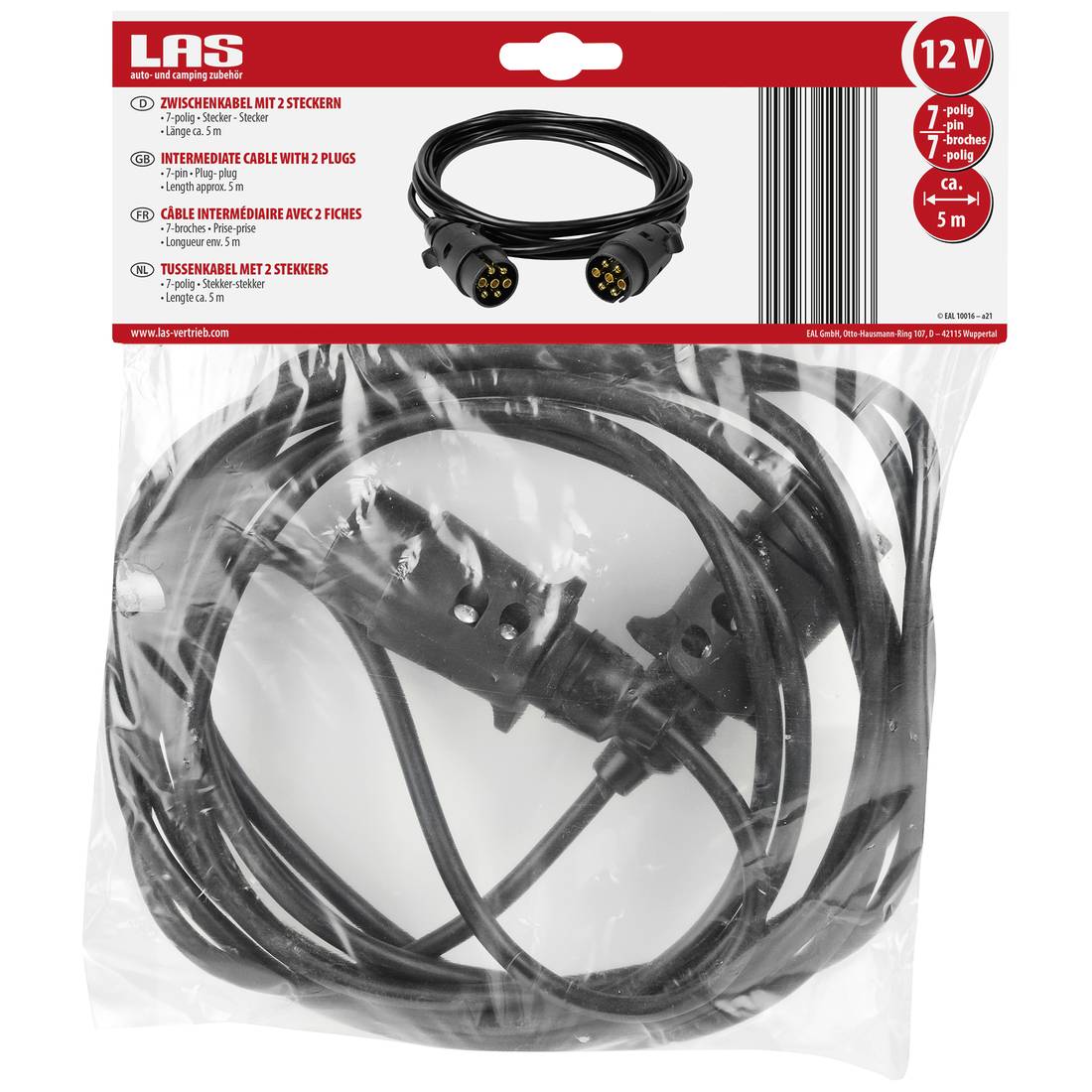 LAS 10016 produžni kabel [ - utikač 7-polni, uticnica 7-polna