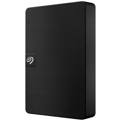 Vanjski tvrdi disk s crućkanim kućištem crne boje. Seagate logo vidljiv je na prednjoj strani.