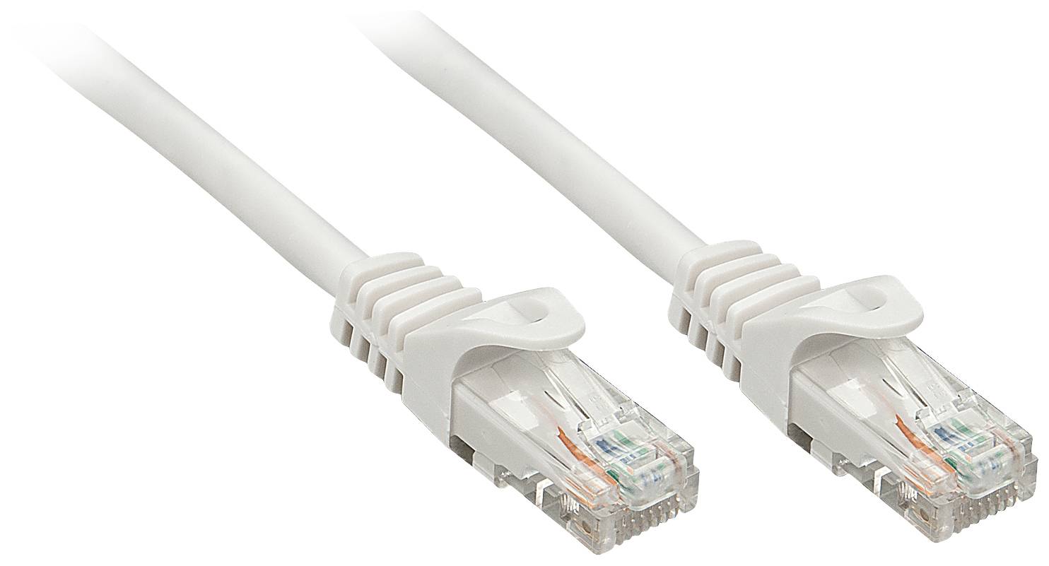 LINDY 48162 RJ45 Netwerkkabel, patchkabel CAT 6 U/UTP 1.00 m Grijs Vergulde steekcontacten 1 stuk(s)