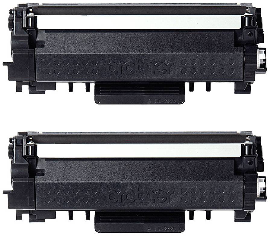 Dvije crne tonerske kartušice složene jedna iznad druge, kompatibilne s Brother modelima pisača, pred bijelom pozadinom.