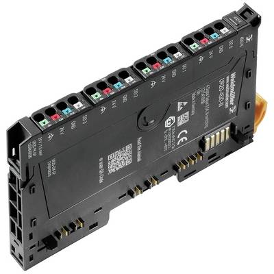 Elektronička komponenta s više priključaka, barvno označenim kopčama i oznakom za model i proizvođača.