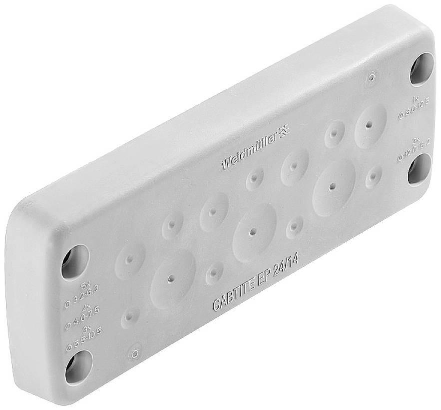 Weidmüller CABTITE EP 24/14 GY Kabeldoorvoeringsplaat Met kabelinvoering Thermoplast Grijs 10 stuk(s)